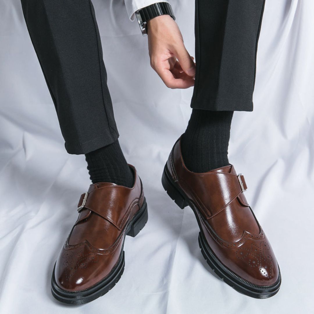 Mariusz | Monk Strap Wingtip Brogue Homme | Caractère Habillé