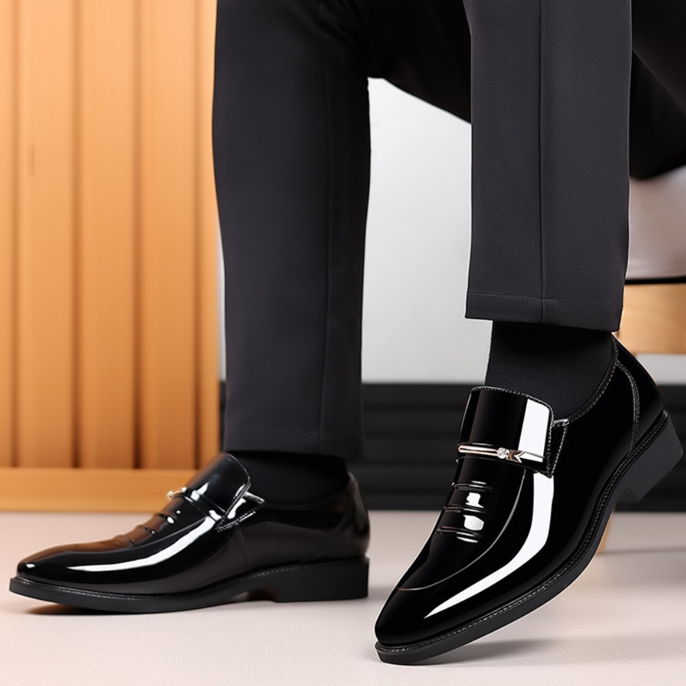 Dracule | Mocassins Cuir Verni Homme | Élégants Habillés Confort