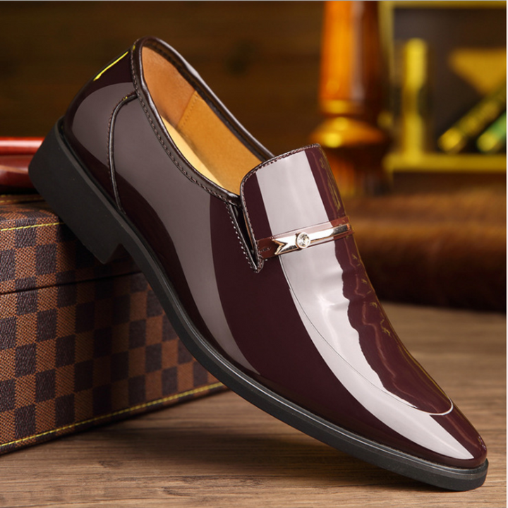 Dracule | Mocassins Cuir Verni Homme | Élégants Habillés Confort