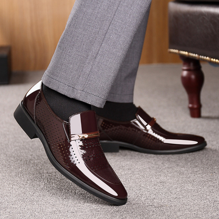Dracule | Mocassins Cuir Verni Homme | Élégants Habillés Confort