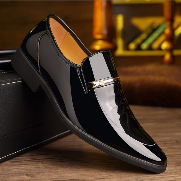 Dracule | Mocassins Cuir Verni Homme | Élégants Habillés Confort