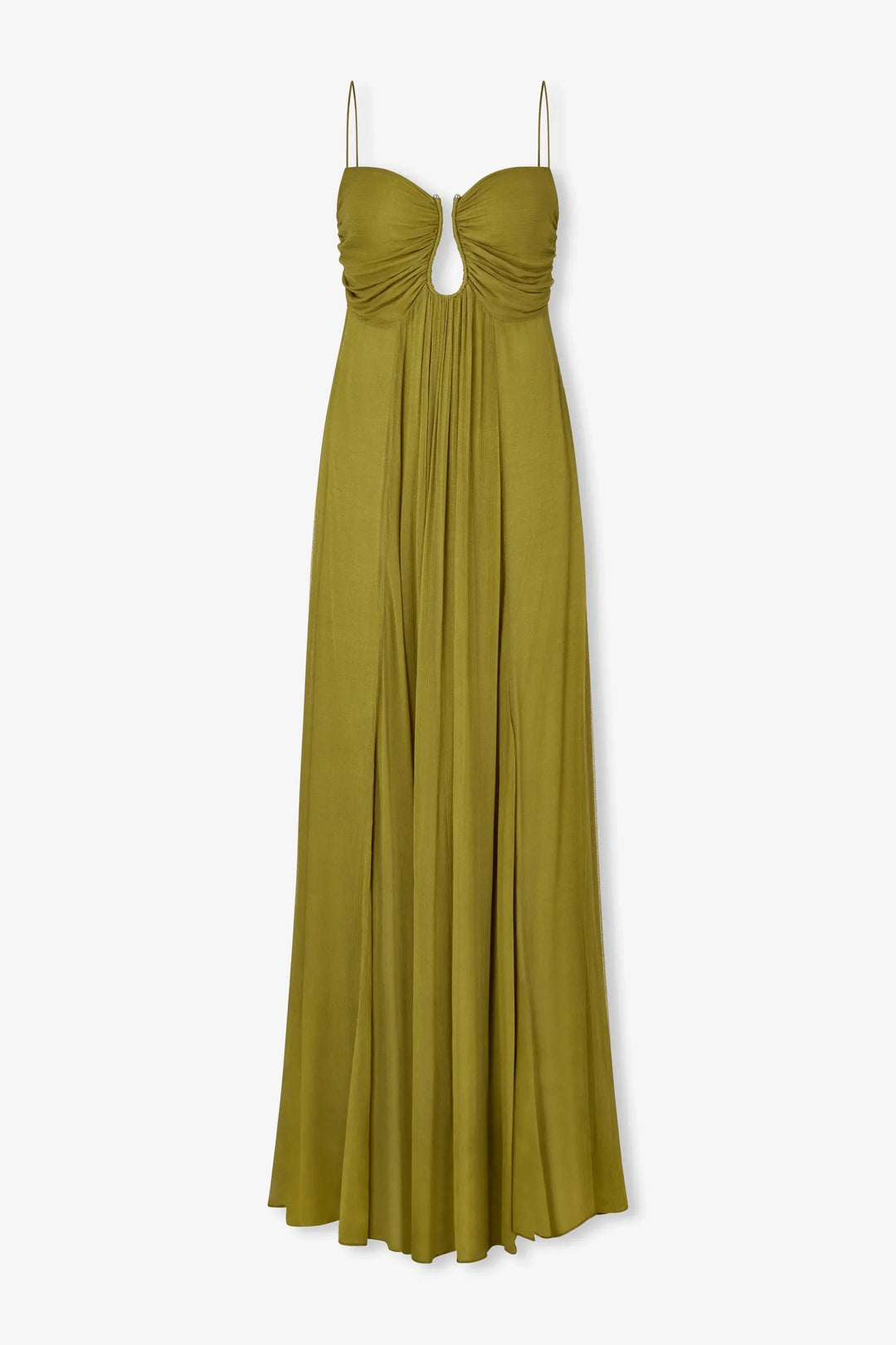 Julenia — Robe Maxi Sophistiquee Femme Verte Pour Vitalite et Prestige