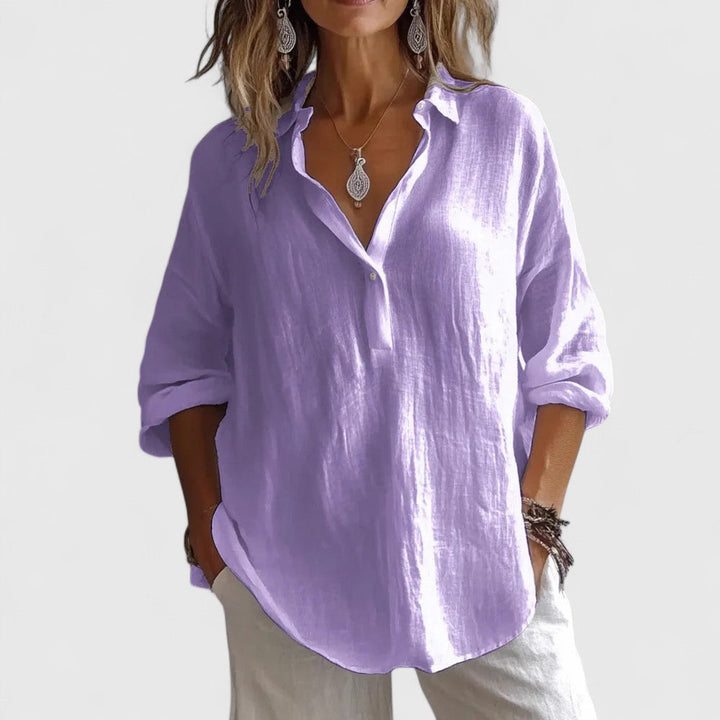 Roxanna — Blouse Femme Elegante Rose, Verte Pour Style Confirme