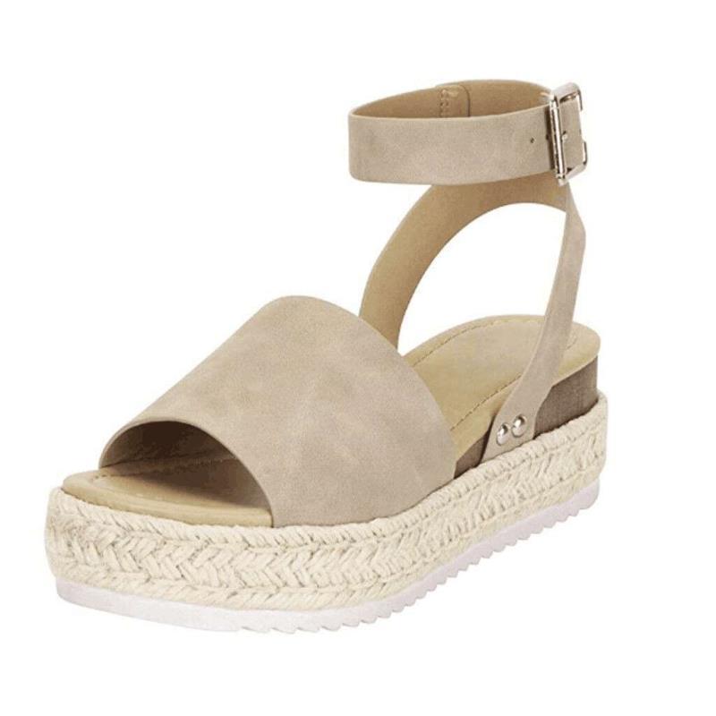 Noémie | Sandales Compensées Bride Cheville Femme | Confort Été