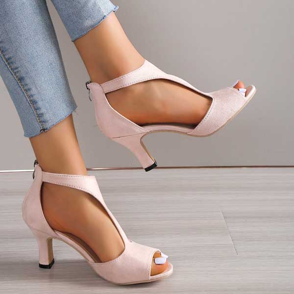 Ludovica | Sandales Orthopédiques Peep Toe Talon Femme | Confort