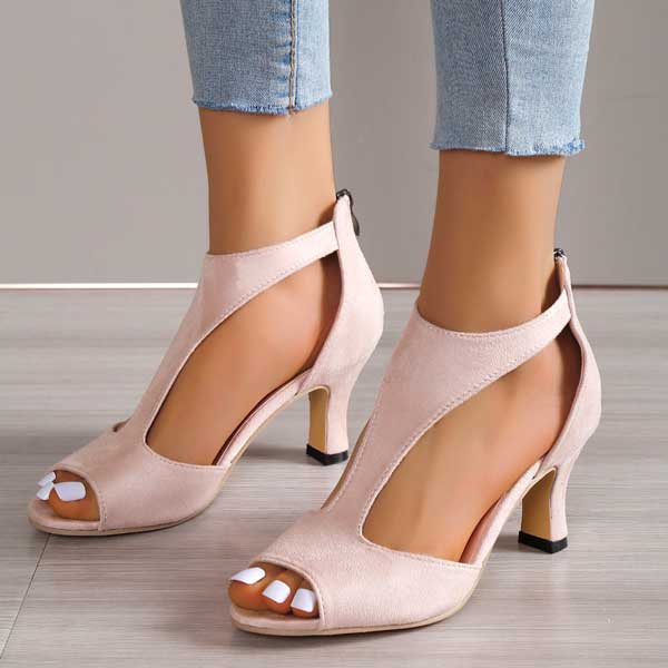Ludovica | Sandales Orthopédiques Peep Toe Talon Femme | Confort
