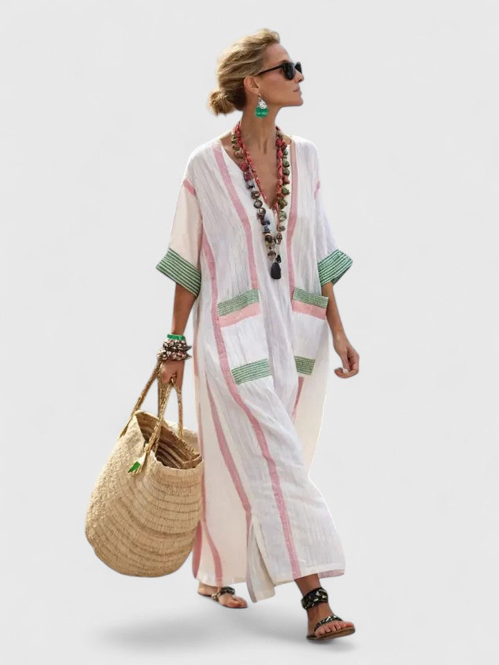 Kyvanna — Robe Maxi Élégante Bicolore