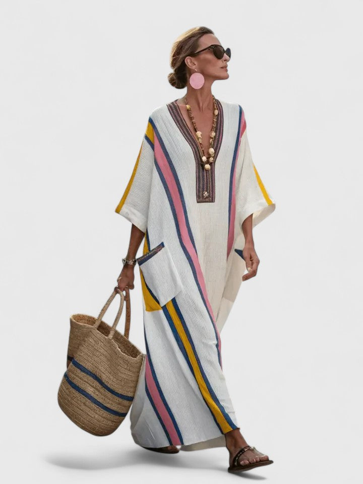 Kyvanna — Robe Maxi Élégante Bicolore