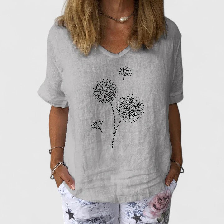 Esmara — Blouse Femme Elegante Blanche, Deep Blue Pour Style Confirme