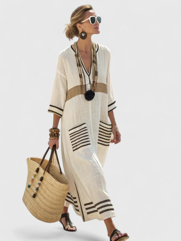 Kyvanna — Robe Maxi Élégante Bicolore