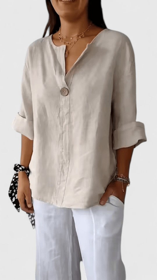 Kianna — Blouse Femme Elegante Bleu Marine, Blanche Pour Style Confirme