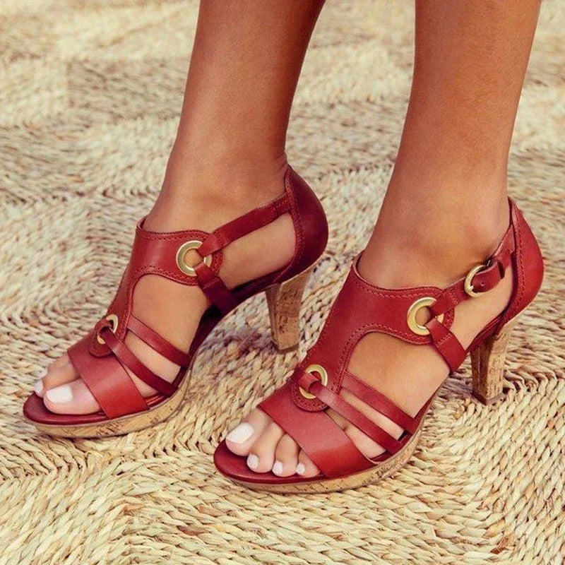 Antonella | Sandales Orthopédiques Liège Talon Bout Ouvert Femme | Confort