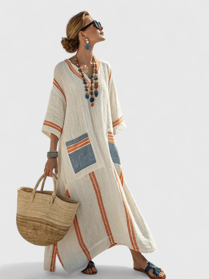 Kyvanna — Robe Maxi Élégante Bicolore