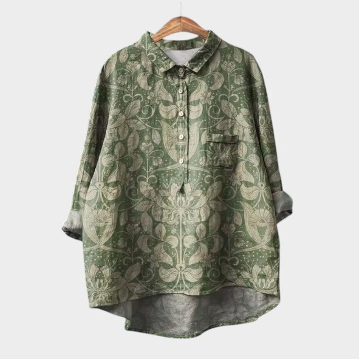 Mira — Blouse Femme Elegante Bleue, Blanche Pour Style Confirme