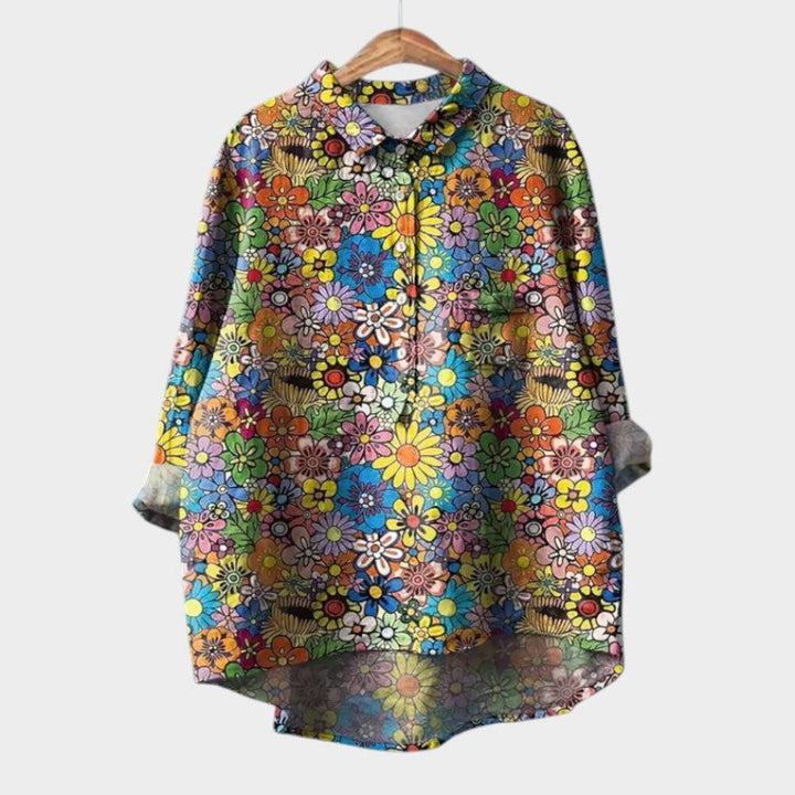 Sia — Blouse Femme Elegante Bleue, Blanche Pour Style Confirme