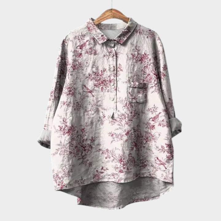 Sia — Blouse Femme Elegante Bleue, Blanche Pour Style Confirme