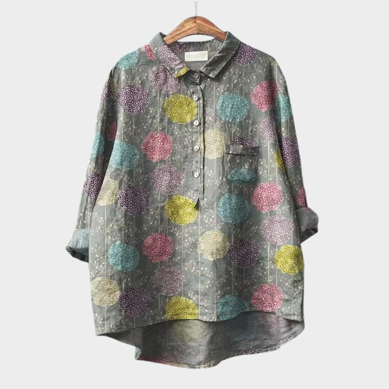 Sia — Blouse Femme Elegante Bleue, Blanche Pour Style Confirme