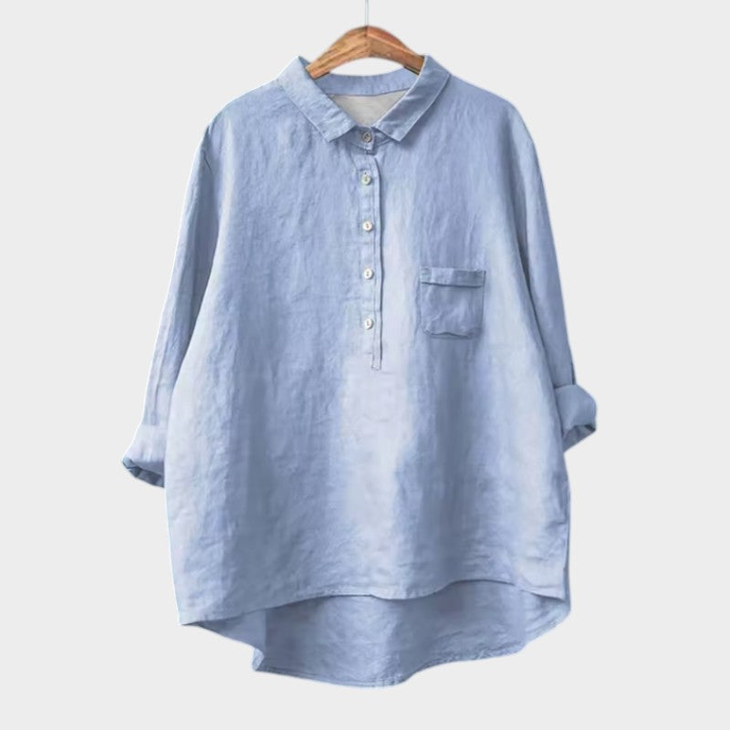 Naja — Blouse Femme Elegante Bleu Marine, Violette Pour Style Confirme
