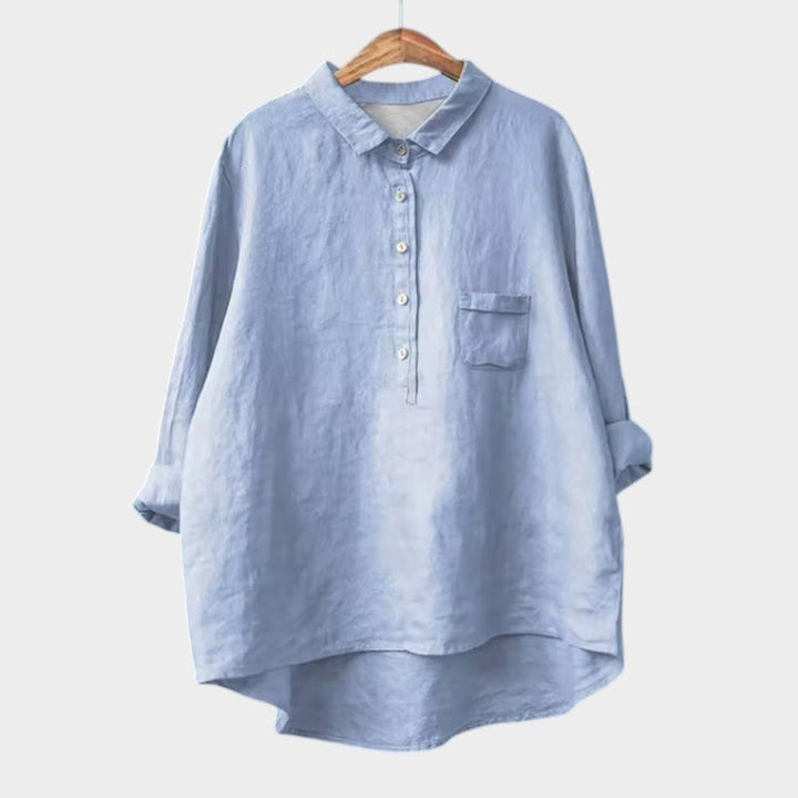 Naja — Blouse Femme Elegante Bleu Marine, Violette Pour Style Confirme
