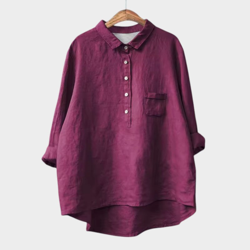 Naja — Blouse Femme Elegante Bleu Marine, Violette Pour Style Confirme