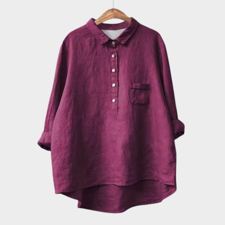 Naja — Blouse Femme Elegante Bleu Marine, Violette Pour Style Confirme