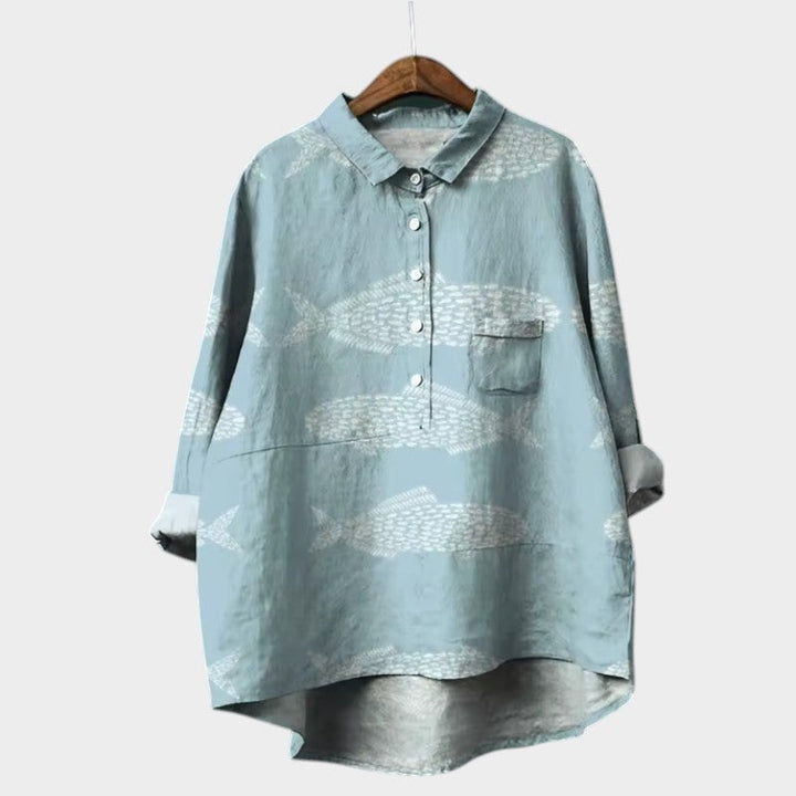 Siara — Blouse Femme Elegante Sheep, Print 1 Pour Style Confirme