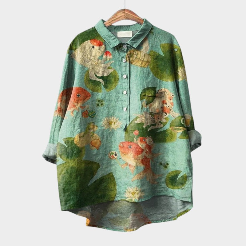Siara — Blouse Femme Elegante Sheep, Print 1 Pour Style Confirme