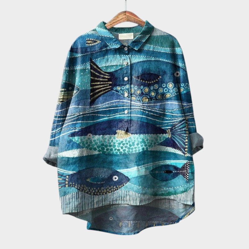 Siara — Blouse Femme Elegante Sheep, Print 1 Pour Style Confirme