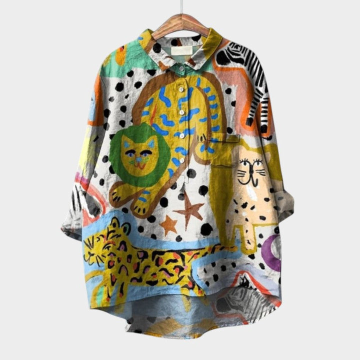 Siara — Blouse Femme Elegante Sheep, Print 1 Pour Style Confirme