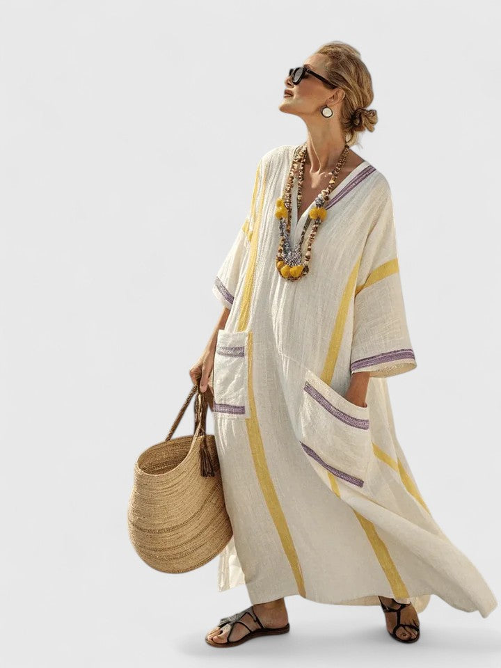 Kyvanna — Robe Maxi Élégante Bicolore