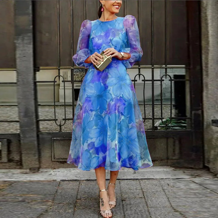 Blair — Robe Mariage Invitee Florale Formelle Midi Elegante