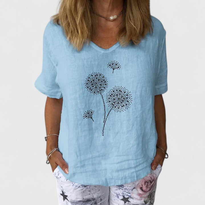 Esmara — Blouse Femme Elegante Blanche, Deep Blue Pour Style Confirme
