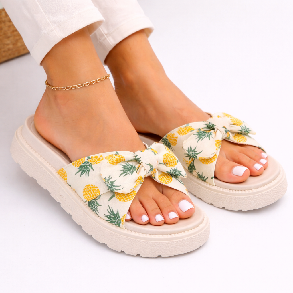 Sandales Plates Nœud Élégant Femme | Légères Confortables Été