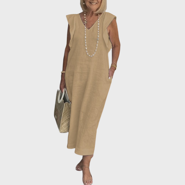 Alexis — Robe Femme Elegante Bleu Fonce, Noire, Kaki Pour Style Confirme