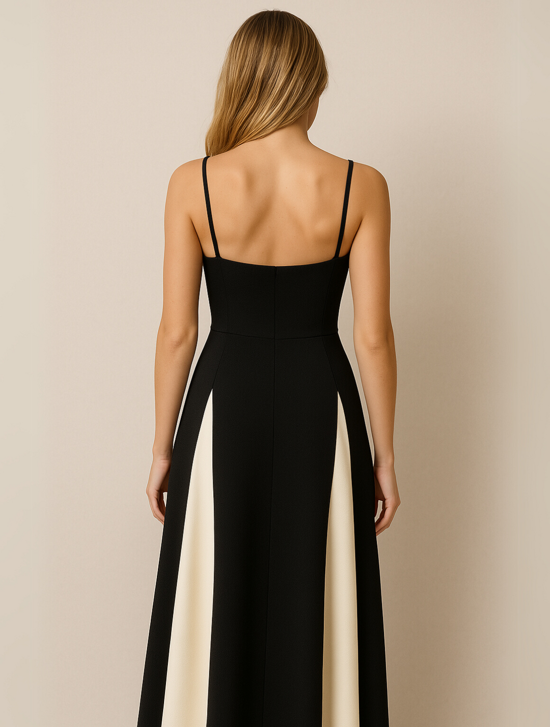 Grace — Robe Mariage Invitee Formelle Maxi Noire Elegante