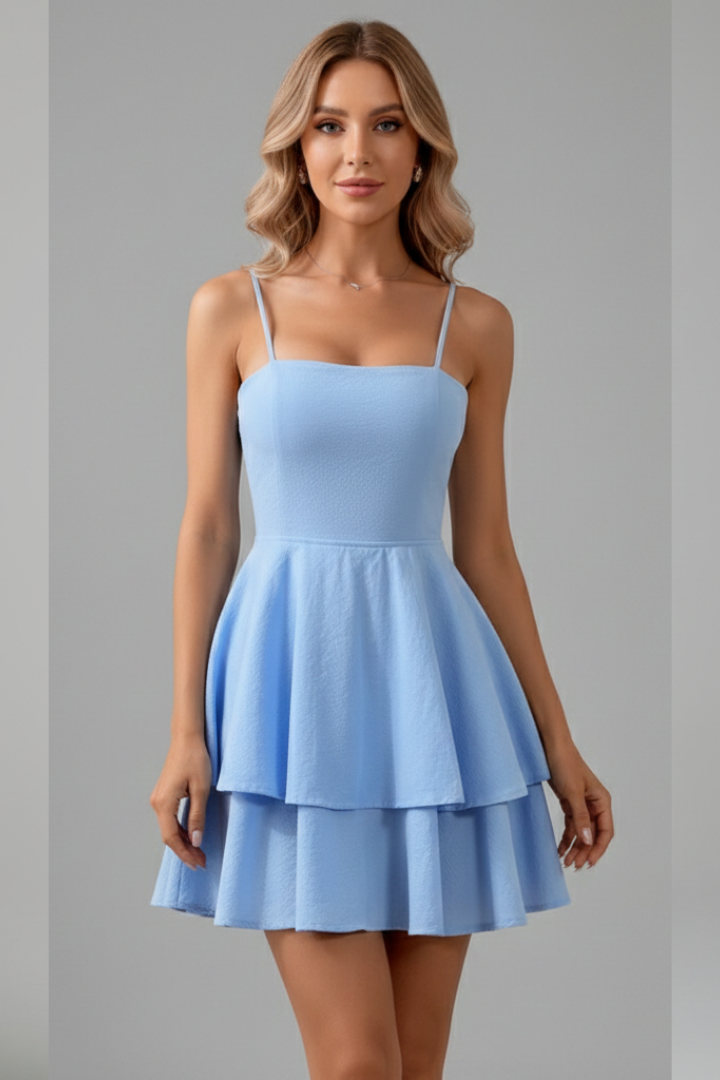 Madison — Robe Femme Elegante Noire, Bleu Ciel, Light Green Pour Style Confirme