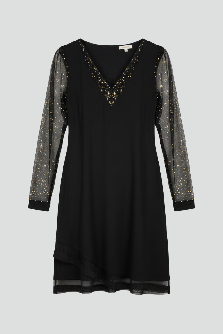 Madison — Robe Femme Elegante Noire Pour Style Confirme