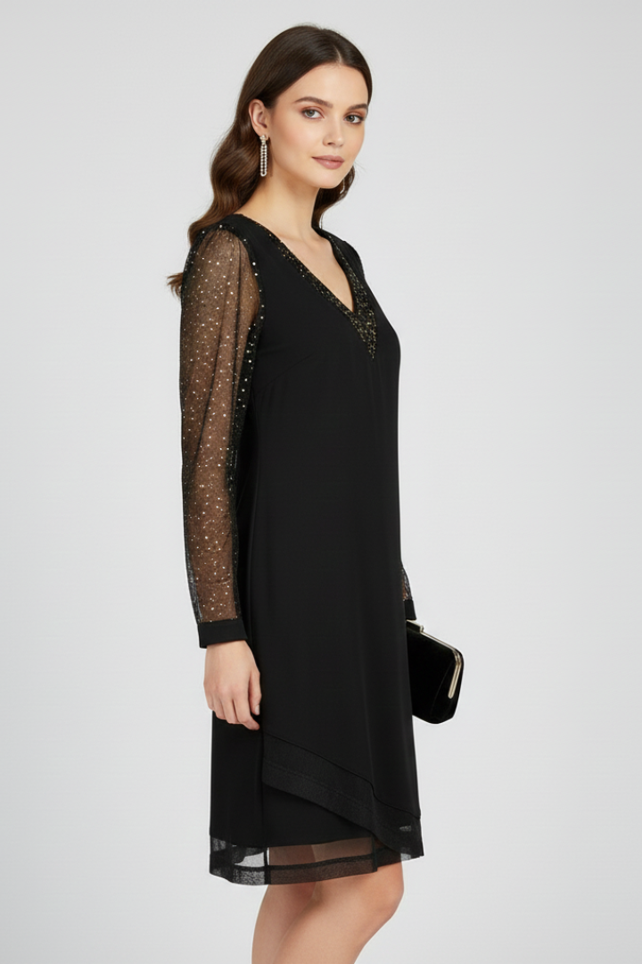 Madison — Robe Femme Elegante Noire Pour Style Confirme