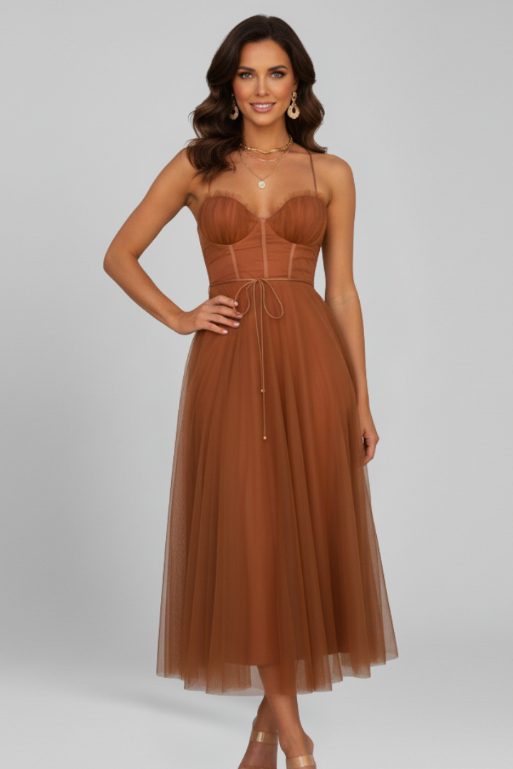 Grace — Robe Femme Elegante Noire, Marron, Rose Pour Style Confirme
