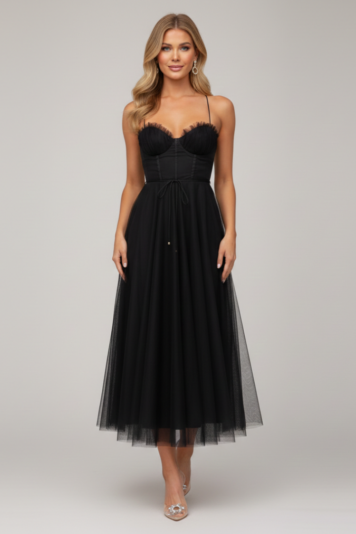 Grace — Robe Femme Elegante Noire, Marron, Rose Pour Style Confirme