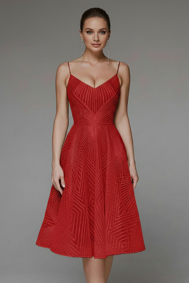 Faith — Robe Midi Bretelles Fines Ligne-A Femme Blanche Verte Rouge Violette