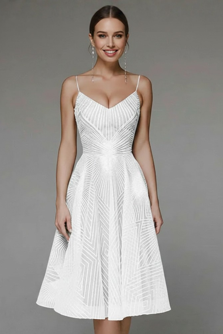 Faith — Robe Midi Bretelles Fines Ligne-A Femme Blanche Verte Rouge Violette