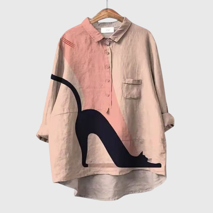 Elina — Blouse Femme Lin naturel Cat 2, Cat 1 Pour Style Confirme