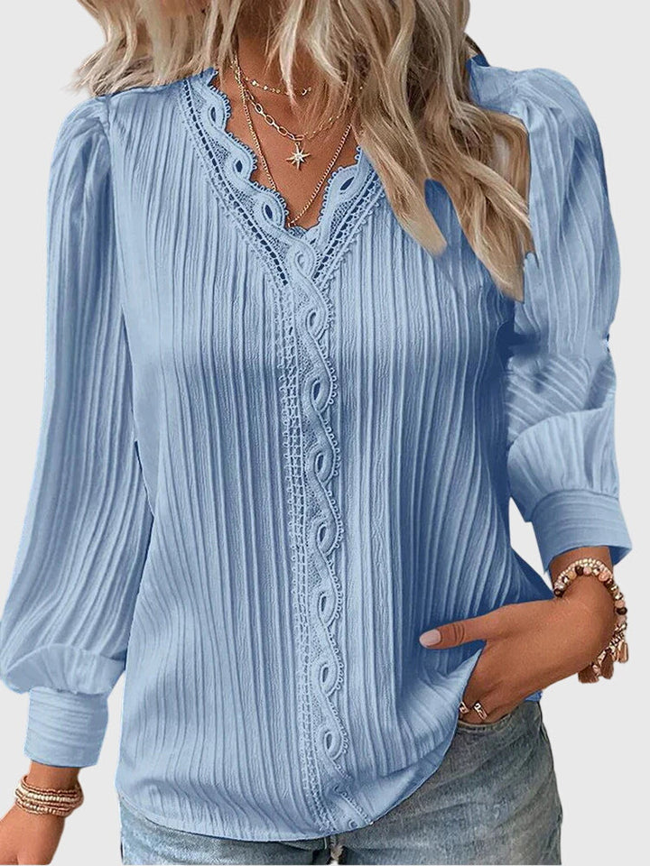 Andrea — Blouse Femme Elegant Pullover Verte Bleue Noire Pour Confort Chic