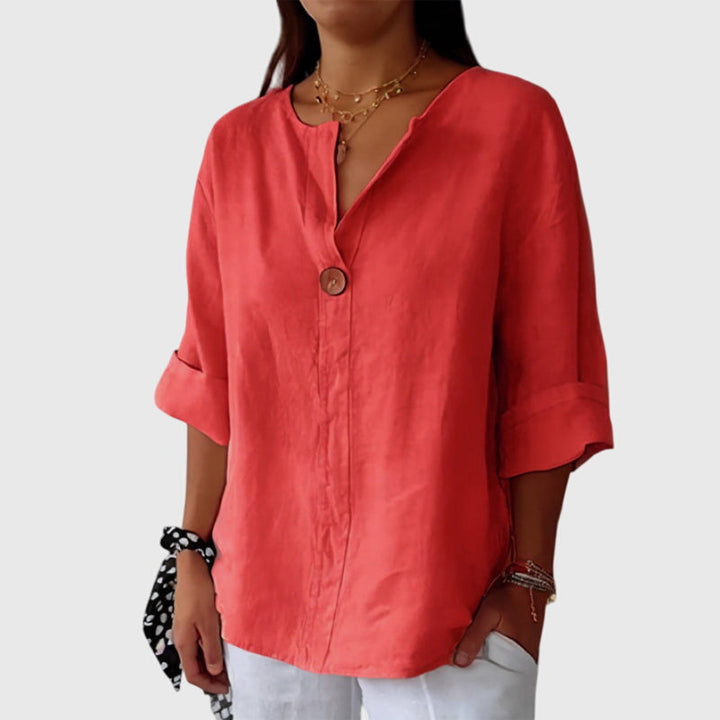 Valentina — Blouse Femme Elegante Verte Noire Bleue Pour Style Affiche