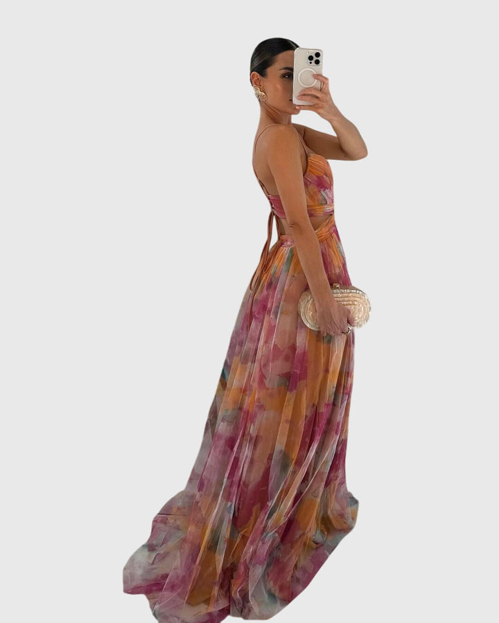 Giselle — La Robe Maxi Florale Qui Explose de Vie