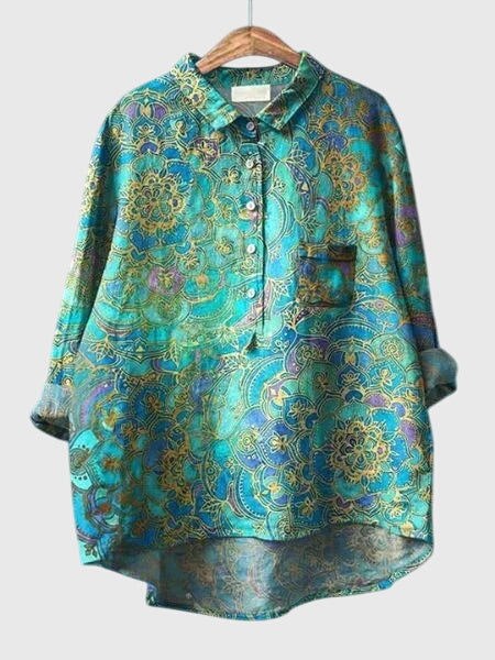 Valeria — Blouse Femme Florale Floral Print 2, Floral Print 7 Pour Style Confirme