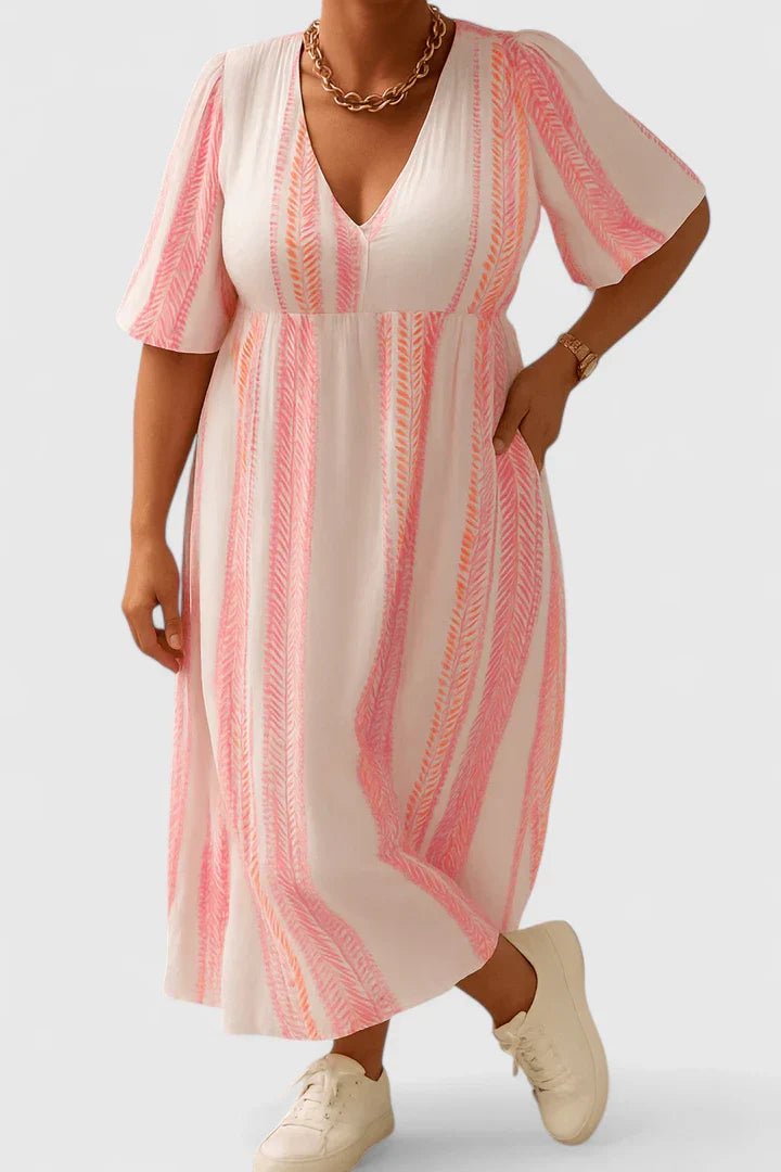 Hyssarah — Robe Femme Elegante Blanche, Verte, Rose Pour Style Confirme