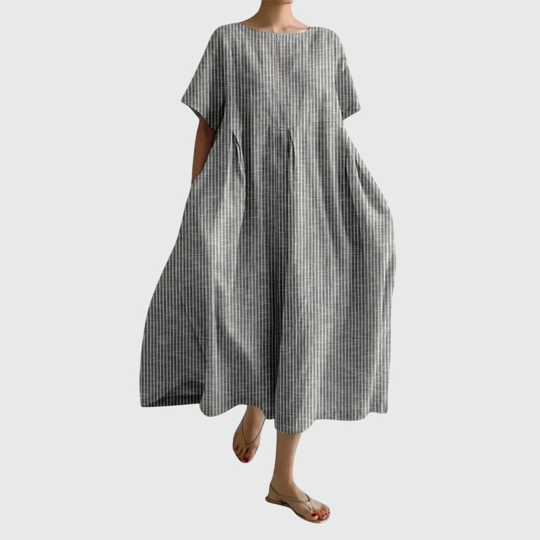 Isabell — Robe Longue Casual Femme Verte Rouge Bleue Violette Pour Quotidien Libre