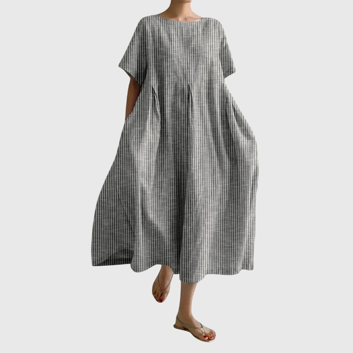 Isabell — Robe Longue Casual Femme Verte Rouge Bleue Violette Pour Quotidien Libre
